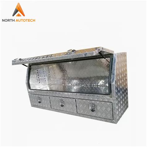 Aluminum Alloy Toolbox With Drawer And Shelf Of Ute Canopy Tool Box