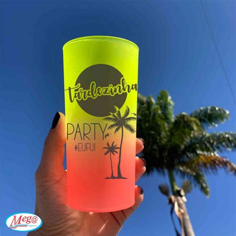 Copos Personalizados Tardezinha Sunset Degrade Long Drink 320ml MEGA