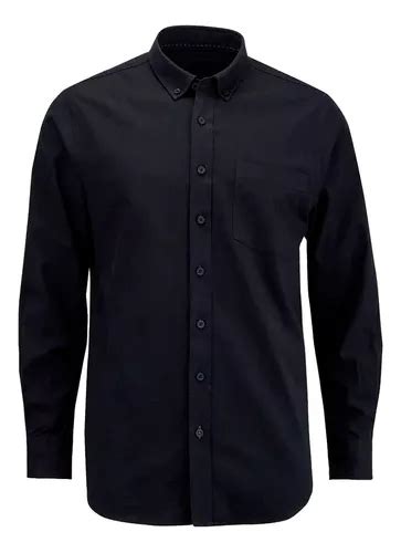 Camisa Oxford Negra Dotacion Empresarial Cl Sica Moda