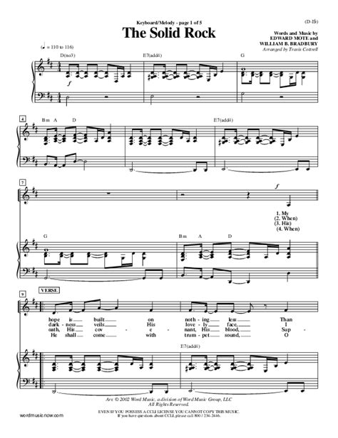 The Solid Rock Sheet Music PDF (Travis Cottrell) - PraiseCharts