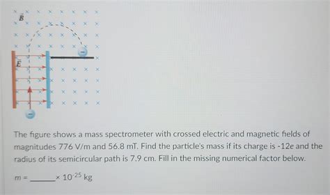 Solved The Figure Shows A Mass Spectrometer With Crossed Chegg