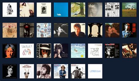 The Beatles Illustrated UK Discography: John Lennon UK Album Chart ...