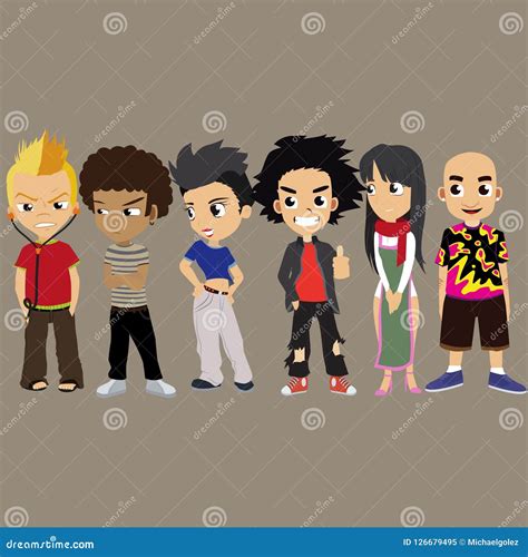 New Generation Teens Cartoon Characters Stock Vector - Illustration of vector, teens: 126679495