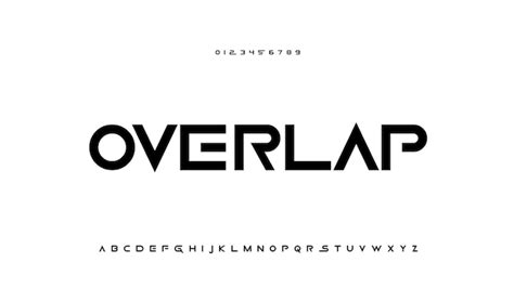 Premium Vector Modern Alphabet Overlap Font