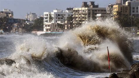 Cyclone Biparjoy Triggers Strong Tides Gusty Winds And Rain In Mumbai