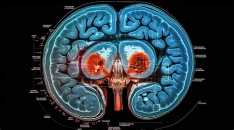 Premium Photo A Medical MRI Image Of The Brain Showing A Cross