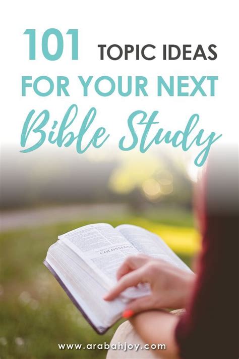 How To Study The Bible By Topic Topical Study Ideas Arabah