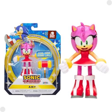 Boneco Amy Coleção Sonic The Hedgehog Articulado 4252a Sunny