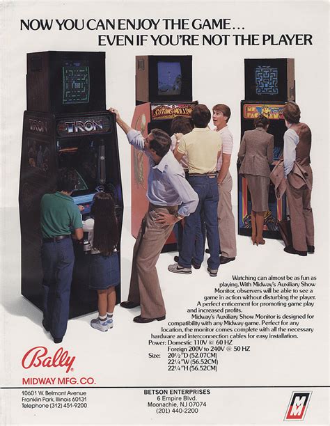 Now You Can Enjoy The Game Bally Midway Video Game 1982 USA