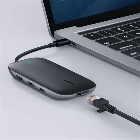 Aukey Cb C71 8 In 1 Type C 100w Pd Usb C Hub Ethernet Port 4k Hdmi