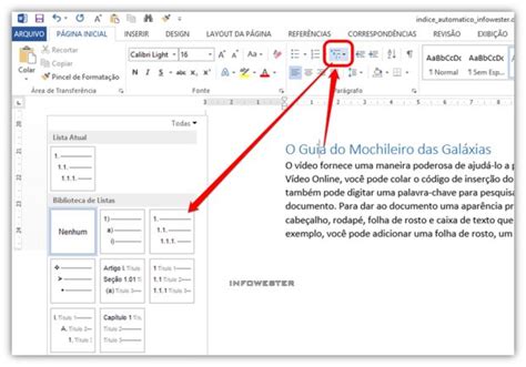 Como Criar índice Automático No Word 2013 Ou 2010