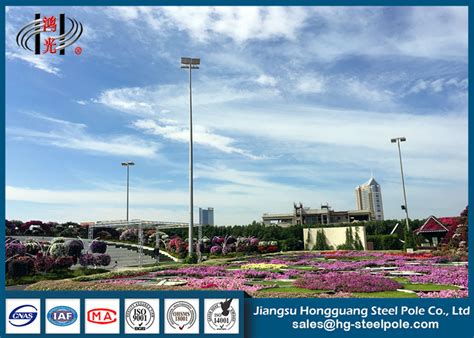 M Overlap Connected Hot Dip Galvanized High Mast Lighting Pole For Square Lighting