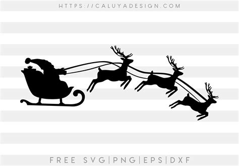 Free Santa With Reindeer Svg Png Eps Dxf By Caluya Design