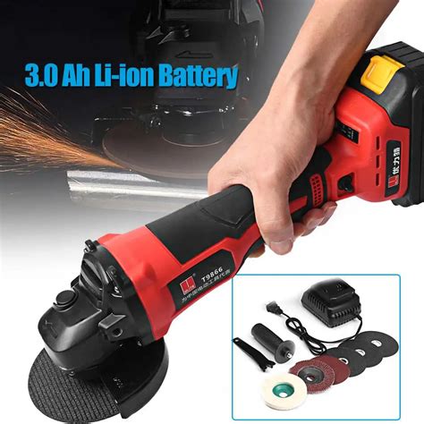 V Cordless Brushless Grinder With Ah Rechargable Lithium Li Ion