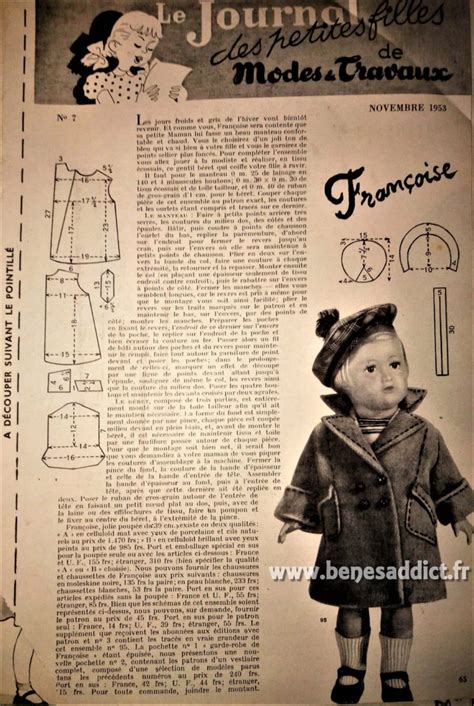 GRATUIT 59 Patrons Vintage 1951 Couture Tricot Crochet