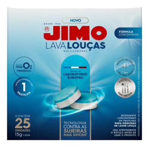 Jimo Lava Louça Pastilha 25x15g Detergente 24 Horas MercadoLivre