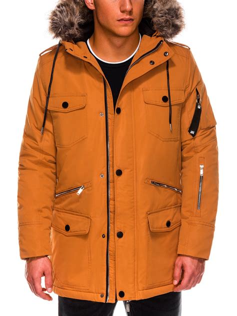 Men S Winter Parka Jacket C410 Mustard Modone Wholesale Clothing For Men