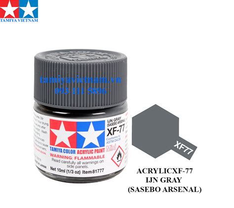 ACRYLIC PAINT MINI XF 77 IJN GRAY SASEBO ARSENAL TAMIYA TAMIYA