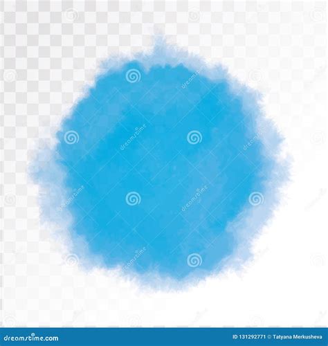 Tache Bleue D Aquarelle Illustration De Vecteur D Isolement Sur Le