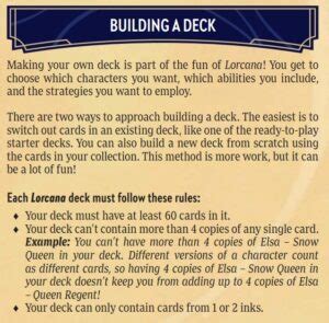 Lorcana Tcg Deck Building Tips And Limitations Complete Guide