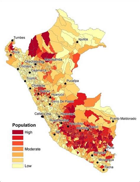 Population Density Map Of Peru – The World Map