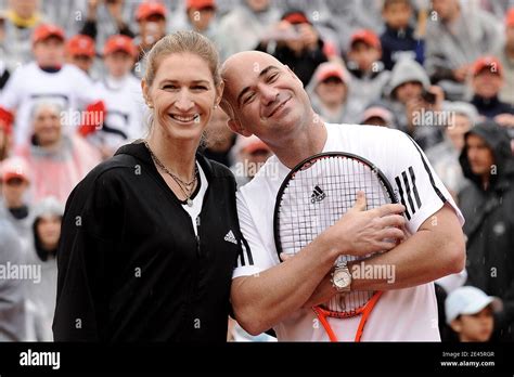 German Former Tennis Player Steffi Graff Poses With Her Husband Us