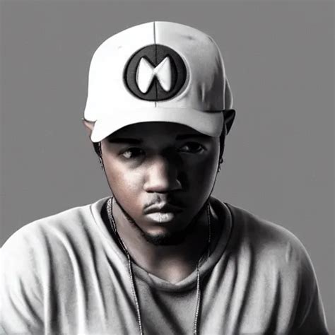 3 D Model Of Kendrick Lamar Wearing A Mario Hat Stable Diffusion