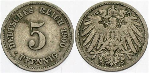 Kleinm Nzen Kaiserreich Pfennig F Grosser Adler Sehr Sch N Ma