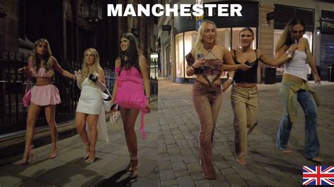 Manchester City Uk Nightlife Walk Tour Youtube