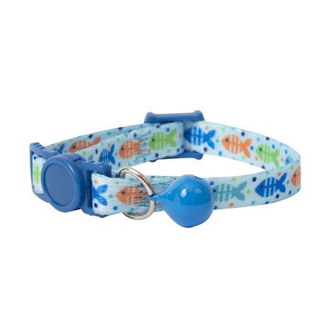 Vibrant Life Polyester Fish Break Away Cat Collar Blue Walmart