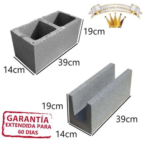 Kit Formas Para Fazer Canaleta E Bloco De Cimento X X S Ss