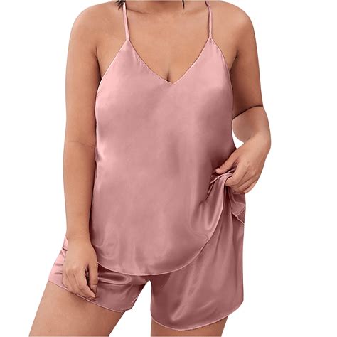 Mrat Silk Pajamas For Women Plus Size Lingerie Set For Women Satin Nightgown Cute Pajamas