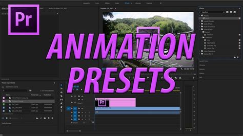 How To Create Animation Presets In Adobe Premiere Pro Cc Youtube