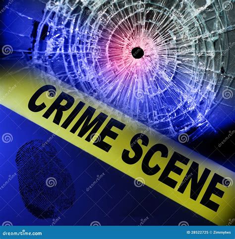 Crime Scene Tape Stock Image Image Of Criminal Bullethole 28522725