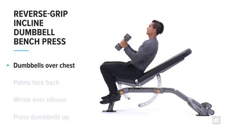 Reverse-grip incline dumbbell bench press | Exercise Videos & Guides ...