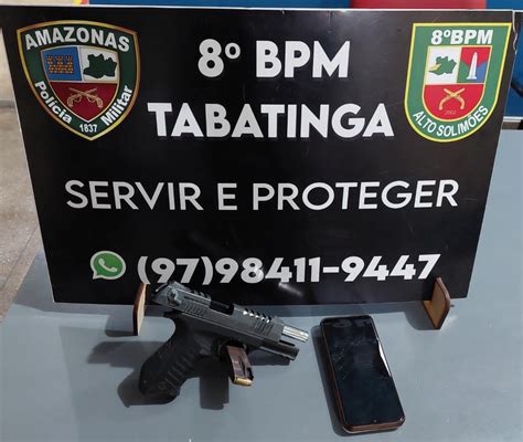 Em Tabatinga Pm Apreende Dois Adolescentes Arma De Fogo Ssp