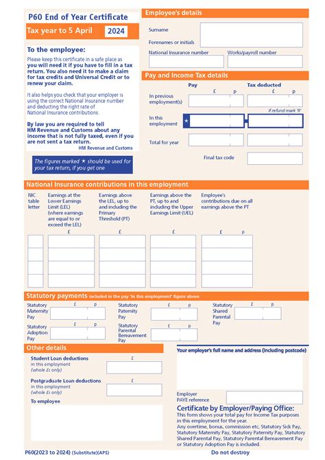 2024 P60 Year End 1 PART SAGE LASER P60 Form SL1P60