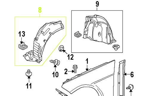 Mercedes Benz E Class OEM Fender Liner Splash Guard 2126900400 Front