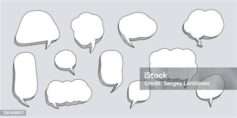 Speech Vector Bubbles Flat Design Dialogues Simple Colorful Text Frames