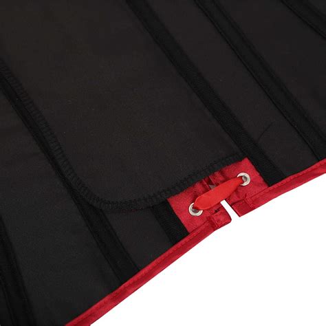 Snapklik Womens Bustier Corset Top Sexy Lingerie Sets Wine Red Satin Waist Cincher