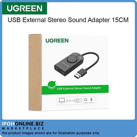 UGREEN 40964 USB External Stereo Sound Adapter 15CM Black