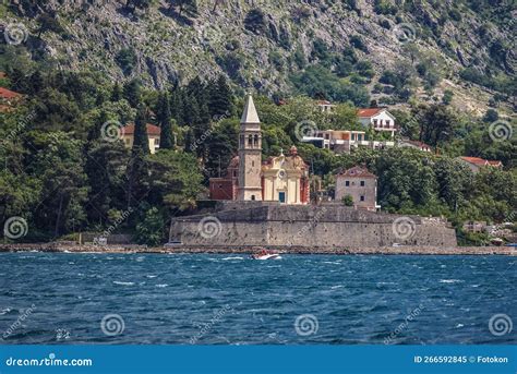 Church in Dobrota, Montenegro Stock Image - Image of city, crna: 266592845