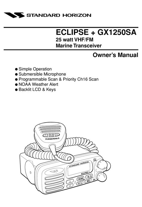 Standard Horizon Ds45 Owner Manual