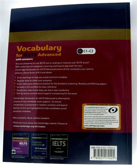 Cambridge English Vocabulary For IELTS Advanced With Answers CD Self