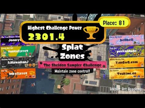 Splatoon Challenge Mode The Sheldon Sampler Top Place