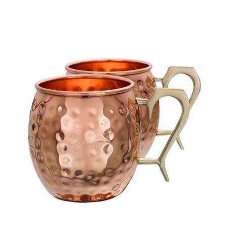 2 Piece 475ml Kosved Moscow Hammered Pure Copper Mule Mug Set At Rs 750