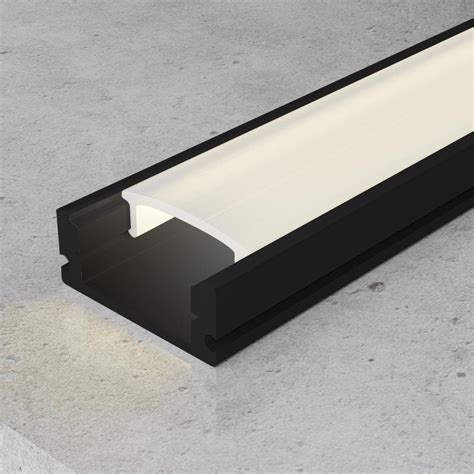 Perfil De Aluminio Sid Lacado Negro Metros Led Solutions