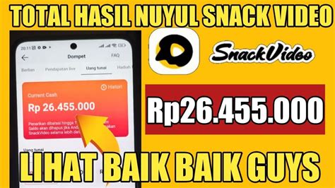 Baru Berhasil Cara Nuyul Snack Video Terbaru Langsung Jadi Koin