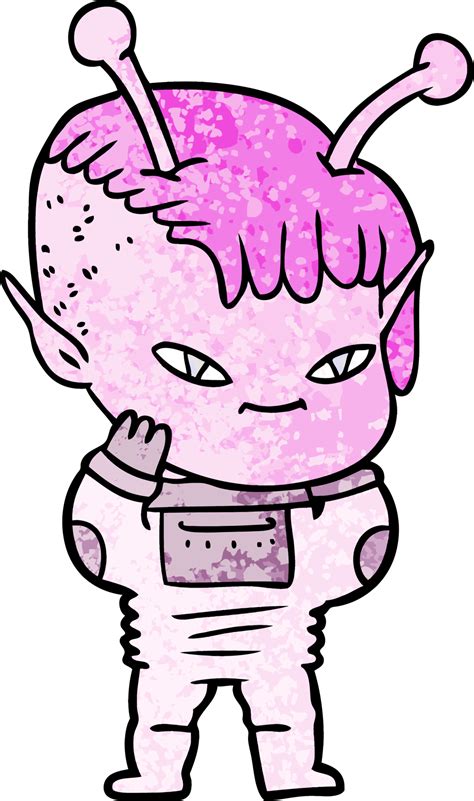 Cute Cartoon Alien Girl 45001446 Png