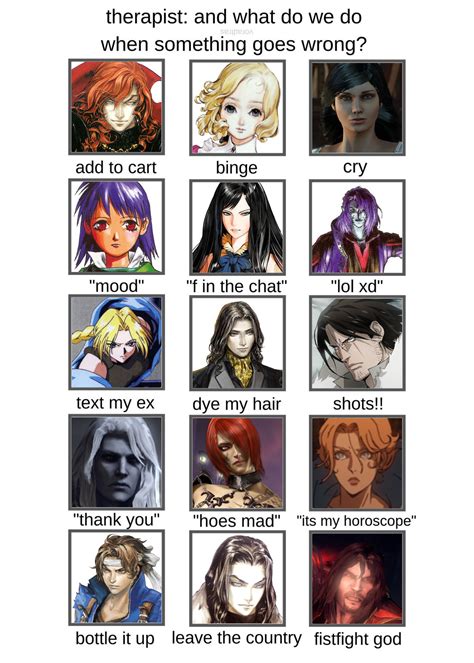 what castlevania characters do when something goes wrong : r/castlevania